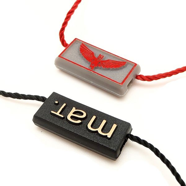 廠家批發(fā)新款通用服裝吊粒吊繩 衣服箱包商標(biāo)吊?？擅赓M(fèi)logo設(shè)計(jì)