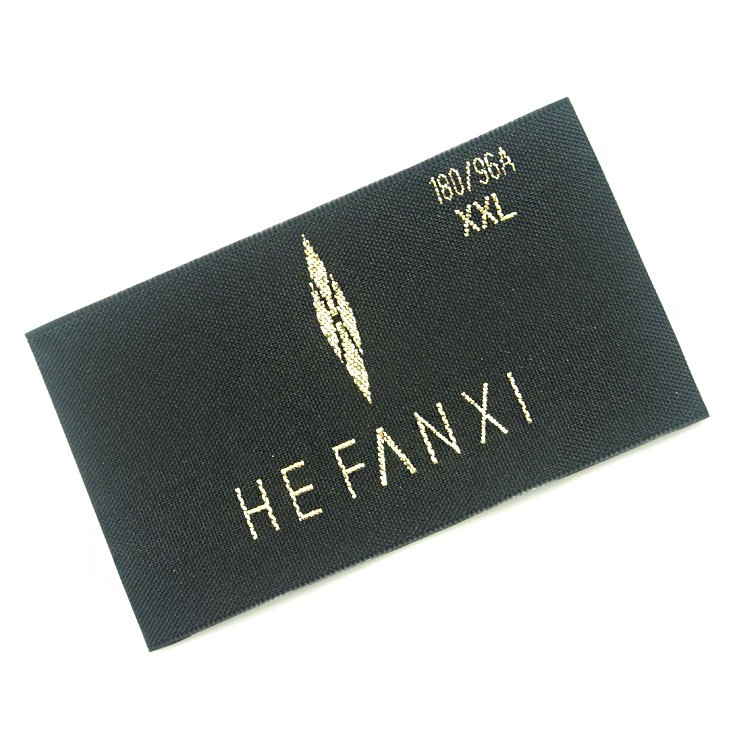 新款高密度織嘜定做男女服裝商標領標定制勾邊木梭機輔料批發(fā)